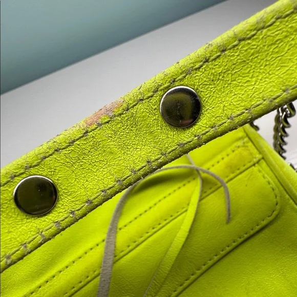 Rebecca Minkoff Neon Yellow Mini Crossbody - Picture 12 of 13